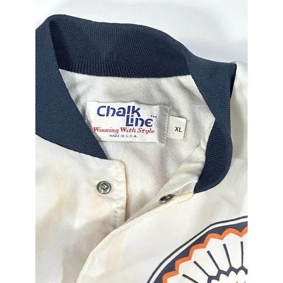 Vintage Illinois Fighting ILLINI Chalk Line Fanimation Jacket XL USA 90s RARE